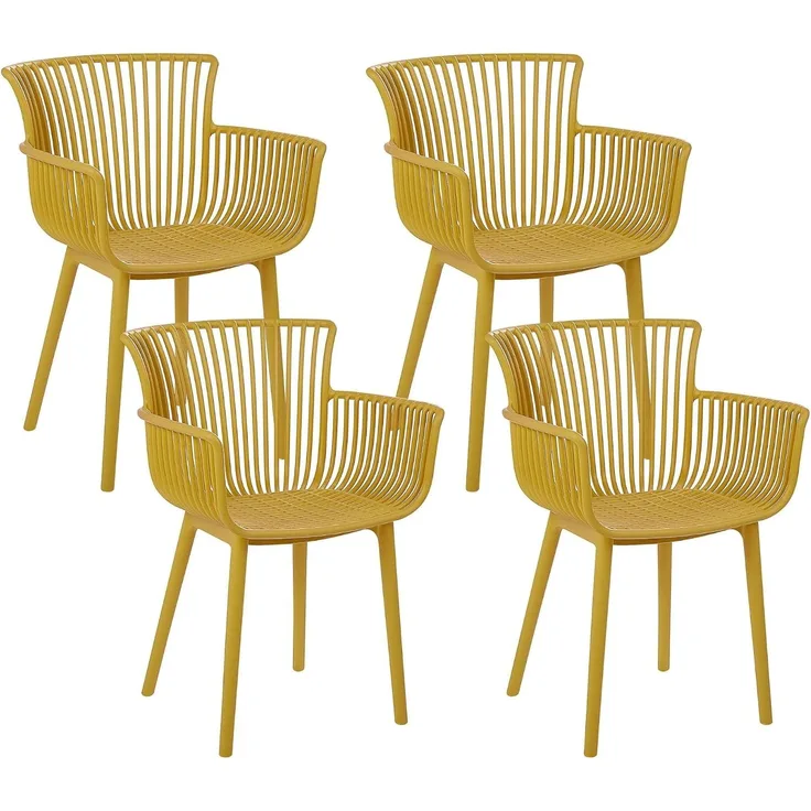 Gartenstuhl 4er Set PESARO Gelb