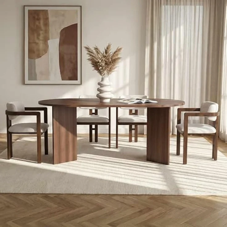 Skye Decor Essgruppe Sablin Boho Set, (Set, 7-tlg, 1 Tish, 6 Stühle), bestehend aus 6 Stühl und 1 Tish Modernes Esszimmer Set – Bild 3