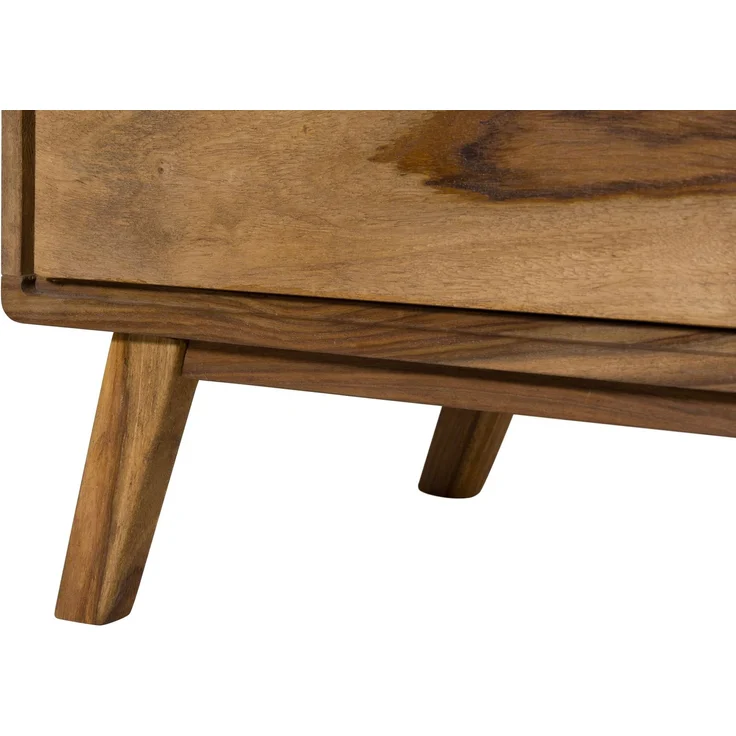 Highboard Sheesham 90 x 40 x 110 natur sandgestrahlt lackiert MALMÖ 2 #213 – Bild 5
