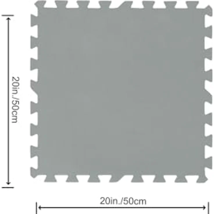 Bestway | Flowclear Pool-Bodenschutzfliesen XL-Pack | 18 Stück á 50 x 50 cm | Grau | ideal um Schutz des Poolbodens und des Rasens – Bild 3