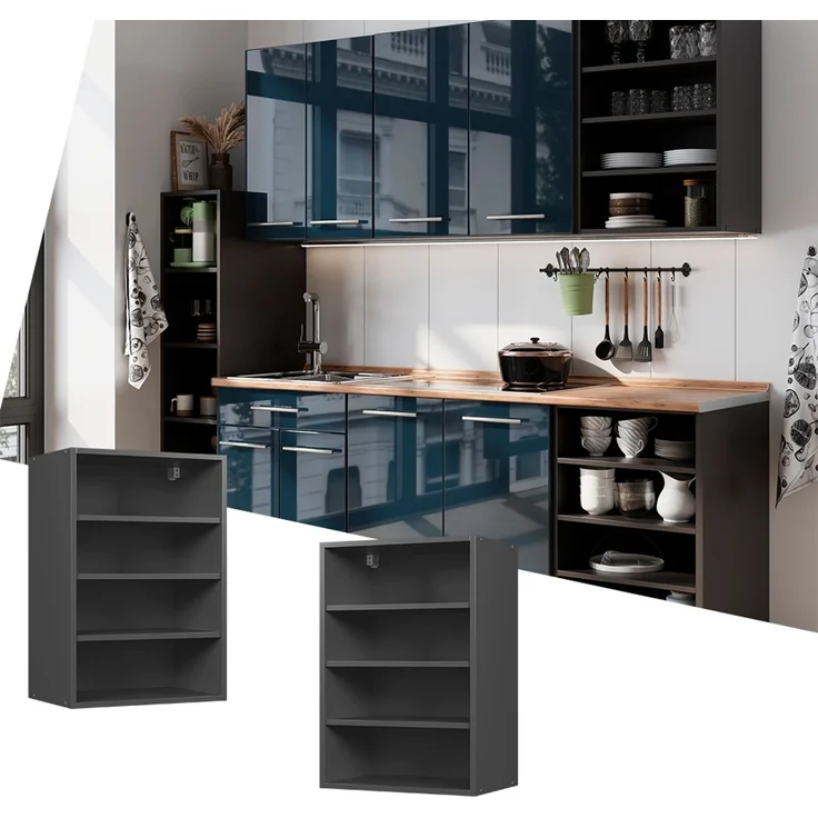 Hängeschrank Fame-Line Anthrazit/Anthrazit 50 cm Vicco – Bild 4