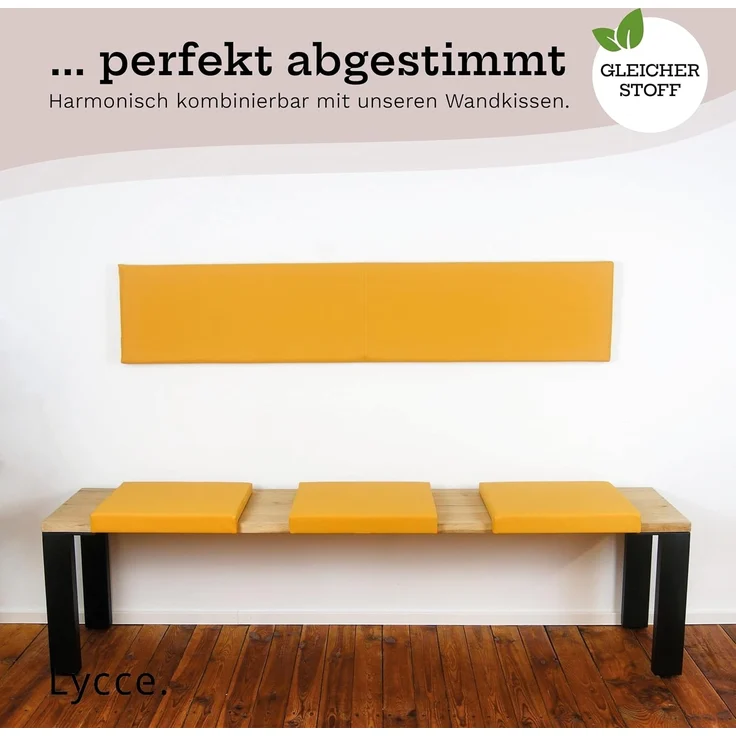 Lycce Bankauflage Klemmkissen, Sitzkissen 1 Leiste, 35cm Klemmtiefe, weich gepolstert, (1 St), verrutscht nicht, hochwertiger Kunstlederbezug, verschiedene Farben – Bild 7