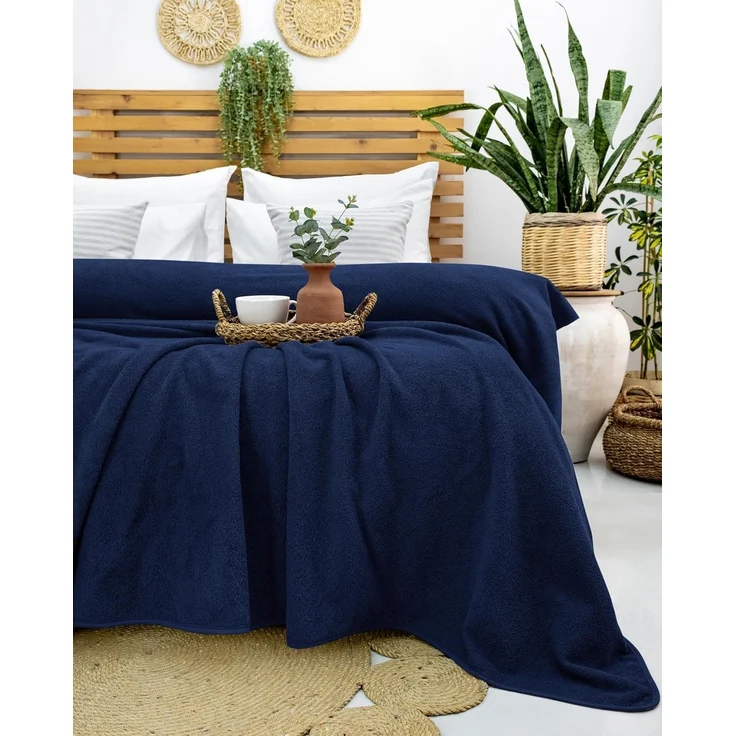 Wohndecke LAYNENBURG Frotteedecke Baumwolle 150x200 cm – Sommer & Sofa, Laynenburg, Baumwolldecke als Sommer, Bett-Überwurf, Couch-Überwurf, Sofa-Decke – Bild 4
