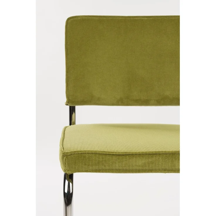 Zuiver Esszimmerstuhl Ridge Kink im 2er-Set, Stoffbezug Grün mit Stahlgestell, Retro-Design fürs Wohnzimmer – Bild 5