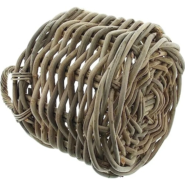 großer Rattankorb "Rustikal" Ø 50 cm, Rattan Aufbewahrungskorb, Brennholzkorb, Spielzeugkorb, Übertopf – Bild 6
