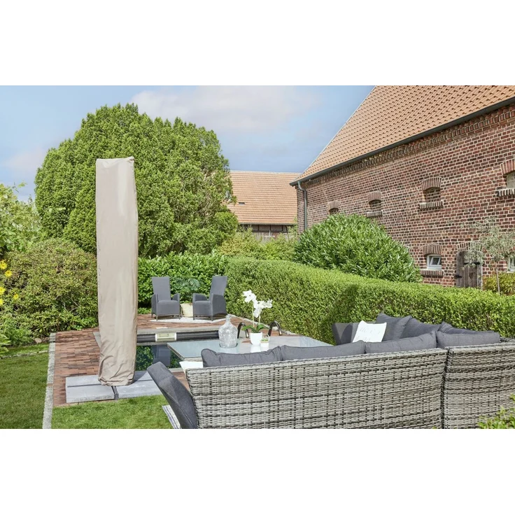 Primaster Ampelschirm Messina taupe 300 x 400 cm Sonnenschirm Gartenschirm – Bild 8