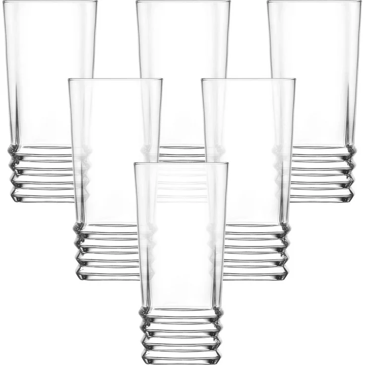 Hermia Concept 'LV-ELG379F' Gläser-Set (6-teilig), Transparent, 6,8 x 6,8 x 14,0 cm, 335 ml – Bild 3