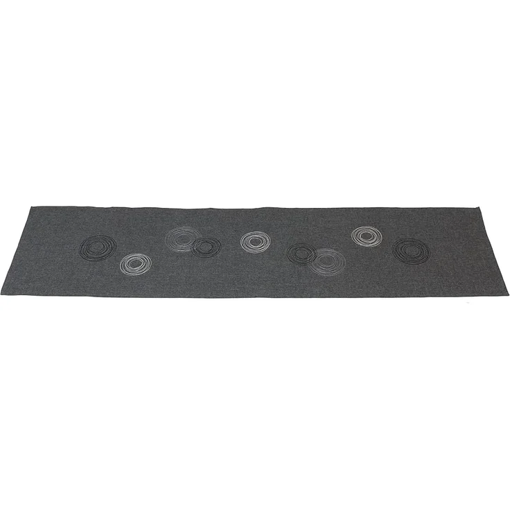 edler Tischläufer "Kringel" 40x150 cm, grau, Tischband, Mitteldecke – Bild 3