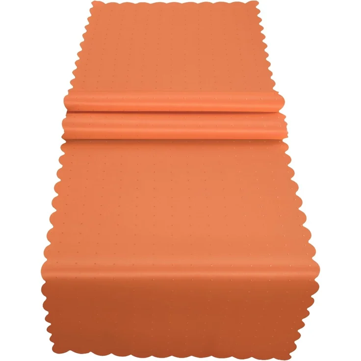 matches21 HOME & HOBBY Tischdecke Tischläufer 40x150 cm in Orange für Esstisch & Küche (1-tlg), Waschbare Mitteldecke mit gewelltem Rand – Bild 1