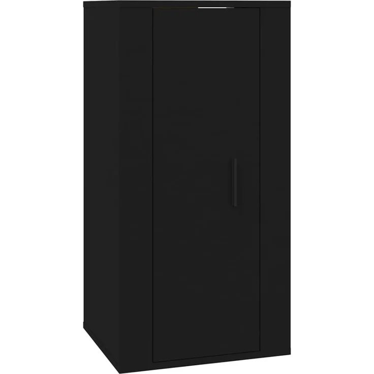 TV-Wandschrank, Fernsehschrank Schwarz 40 x 34,5 x 80 cm – Bild 2