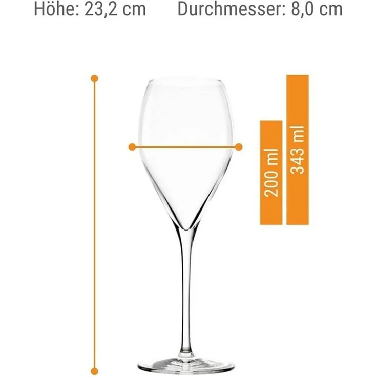 Stölzle Lausitz PRESTIGE Champagnerglas 345 ml 6er Set – Bild 4