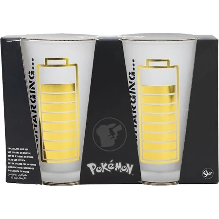 Trinkgläser 2er-Set im Geschenkkarton 480 ml Gläser verschiedene Motive Pokemon
