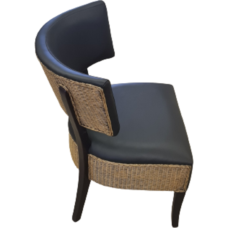 Sedex Sessel Pascal – Rattan-Loomgeflecht & Kunstleder, braun – Bild 2