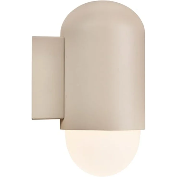 Nordlux HEKA Außenwandleuchte E27 IP54 dimmbar, sandfarbig, kompakte Wandleuchte mit modernem Design, 10,6x10,6x21,6cm – Bild 2