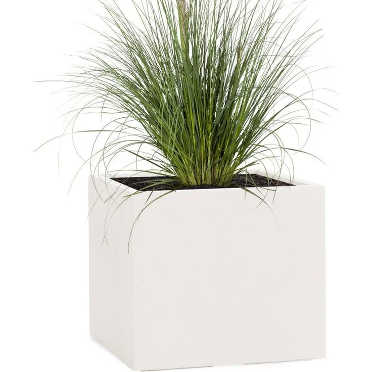 Pflanzwerk® Pflanzkübel CUBE Premium Fiberglas Blumenkübel Frostbeständig mit Lotus-Effekt, Lotus-Effekt - Handgefertigt - Eckig - Frostbeständig – Bild 5