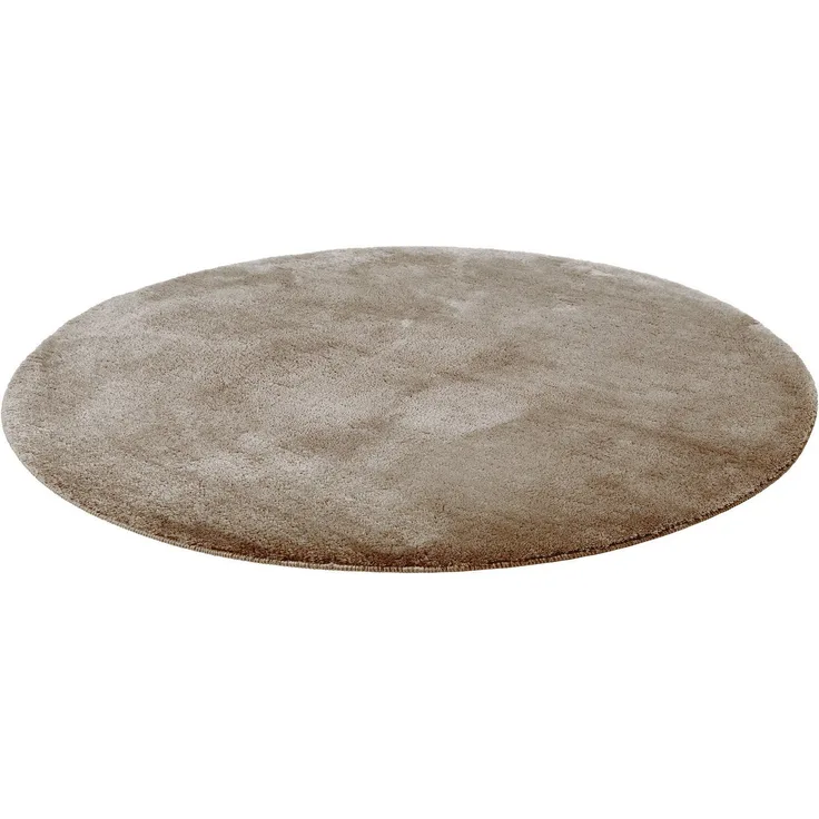 Wecon home Basics Badematte Joris, Höhe 20 mm, rutschhemmend beschichtet, strapazierfähig, Polyester, rund, waschbar, viele Größen, Badezimmerteppich, uni
