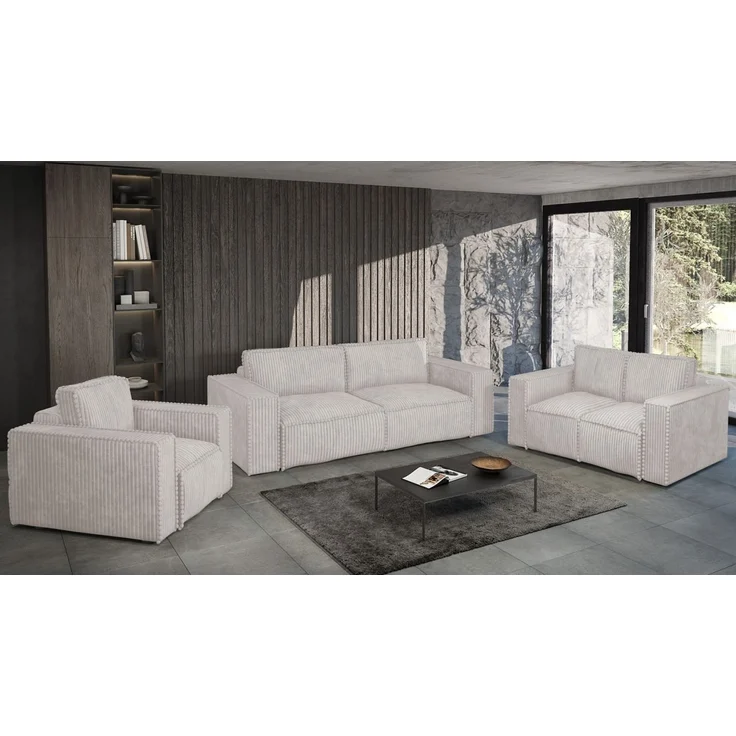 Sessel Designersessel VAJANA Stoff Tilia Creme – Bild 3