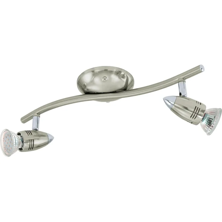 Eglo 92642 Spot LED MAGNUM-LED Stahl nickel-matt, chrom L:33cm B:10,5cm GU10 max. 2X2,8W 3000K