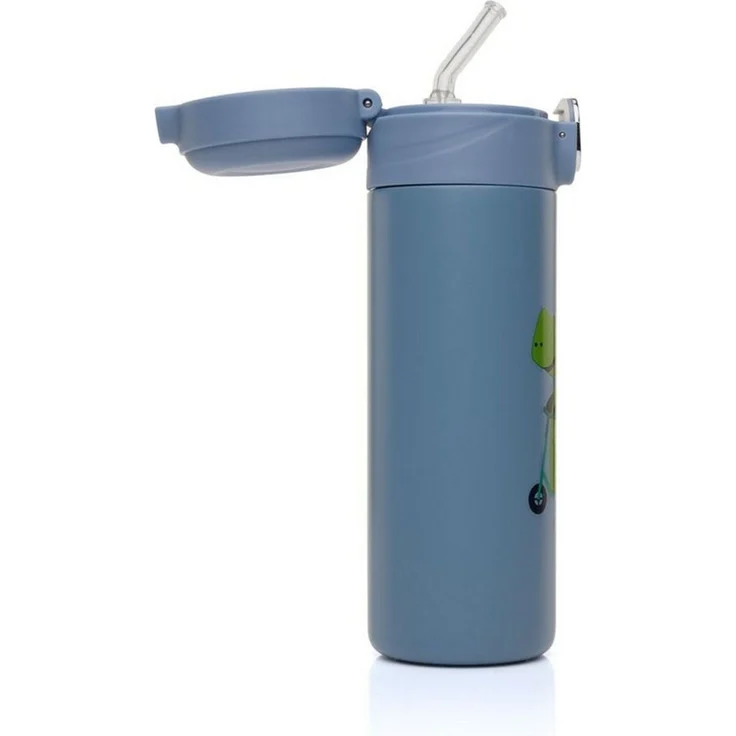 reer Kids Trinkhalmflasche -Trinkbecher für Babys und Kleinkinder - Auslaufsicher - mit verstecktem Strohhalm - Für den Übergang von der Babyflasche zum Becher - Perfektes Babyzubehör - Blau – Bild 4