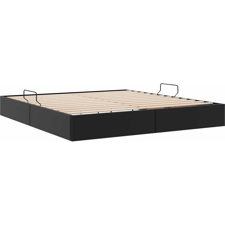 vidaXL Ottoman Bettgestell Schwarz 180 x 200 cm Kunstleder 3442782 – Bild 5