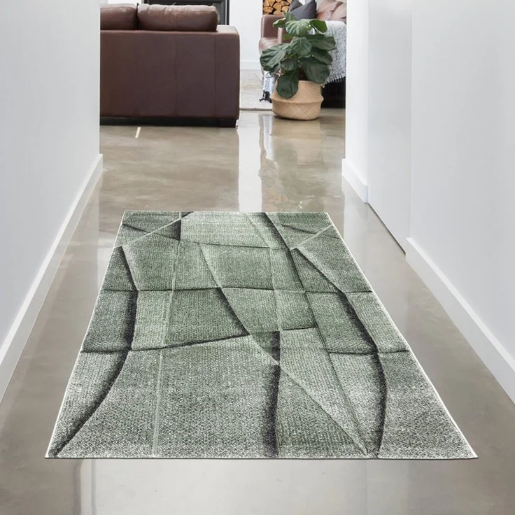Carpetia Designteppich Modernes Musterdesign, rechteckig, Höhe: 10 mm, pflegeleicht, strapazierfähig, handgearbeiteter Konturenschnitt – Bild 2