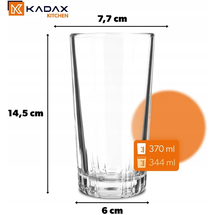 KADAX Gläser 340 ml Set mit 4 Gläsern für Getränke – Bild 3