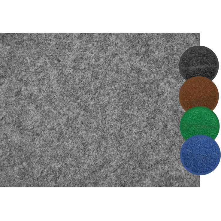 andiamo Kunstrasen Outdoor wasserdurchlässig, Rasenteppich wetterfest, Drainage-Noppen, UV-beständig, für Balkon und Garten, Farbe:Grau, Größe:133x300 cm