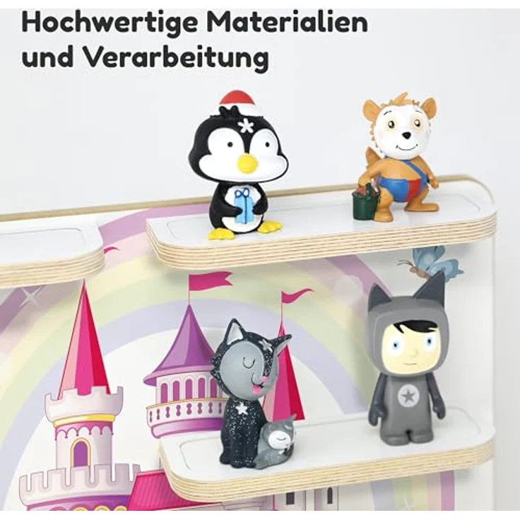 stadtecken Holzregal für Musikbox – Passend für Toniebox & ca. 40 Tonies | Perfekte Aufbewahrung fürs Kinderzimmer | Zum Aufhängen | Erweiterbar (Fantasieschloss) – Bild 6