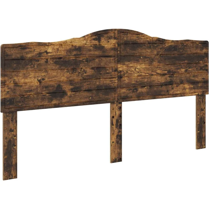vidaXL Bettrahmen Geräucherte Eiche 180 x 200 cm Massives Kiefernholz 3413276 – Bild 5