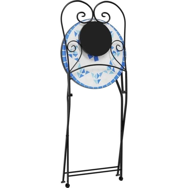 vidaXL Bistrostühle 2 Stk. Klappbar Blau und Weiß Keramik 4003404 – Bild 7