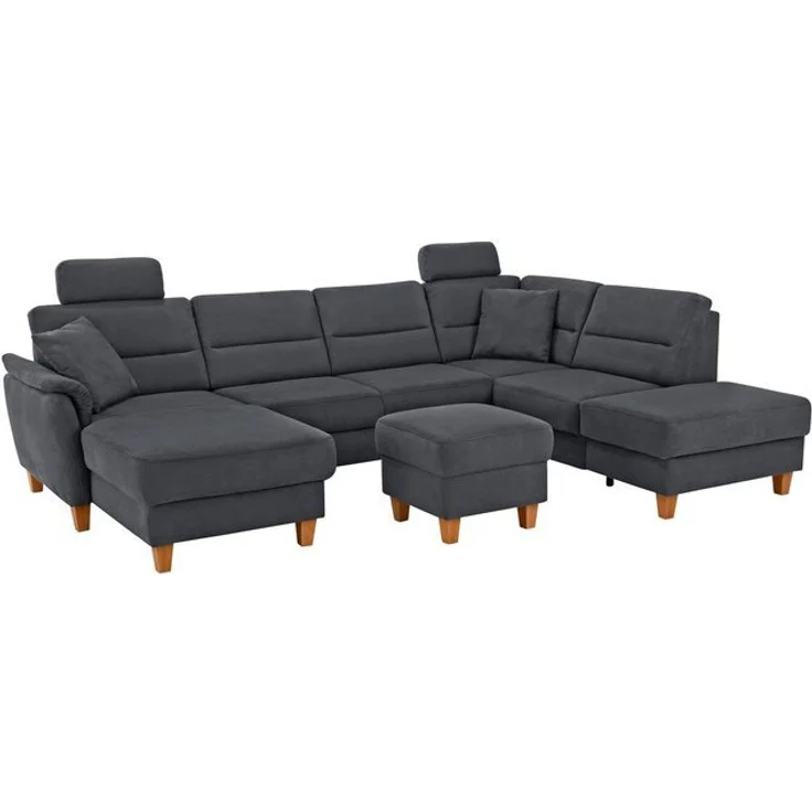 Home affaire Wohnlandschaft Palmera U-Form, Federkern, wahlweise mit Bettfunktion und mit/ohne Stauraum – Bild 4