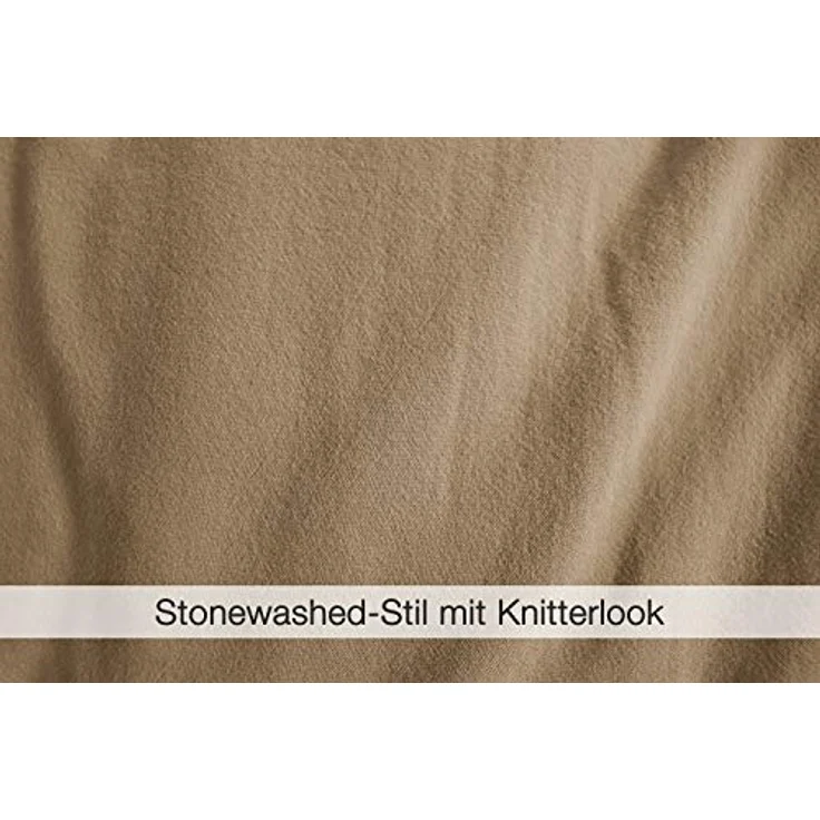 Bettwäsche Lissabon, Renforcé (Bio-Baumwolle), 2 teilig, unifarben, stonewashed und in vielen Farben – Bild 5