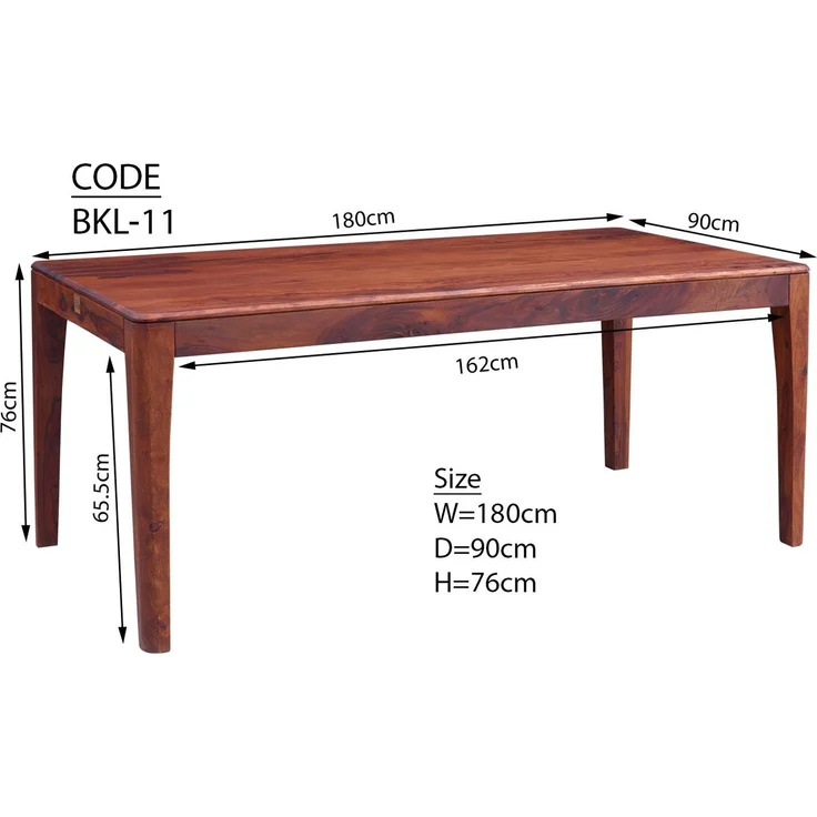Esstisch Sheesham 180x90x76 walnuss geölt BROOKLYN #03 – Bild 5