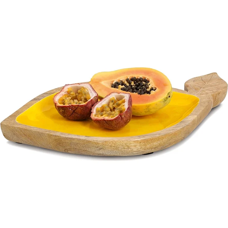 ZELLER 25706 Servierschale LEMON aus Mangoholz, ca. 37 x 23 x 2 cm – Bild 4