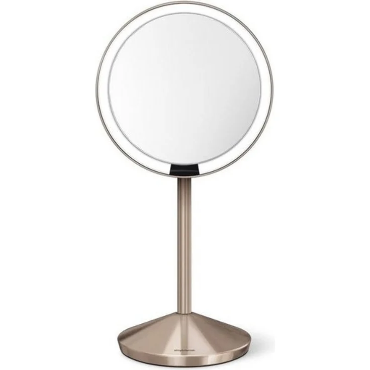 simplehuman Kosmetikspiegel Simplehuman Faltspiegel mit Sensor, roségoldener Edelstahl – Bild 4