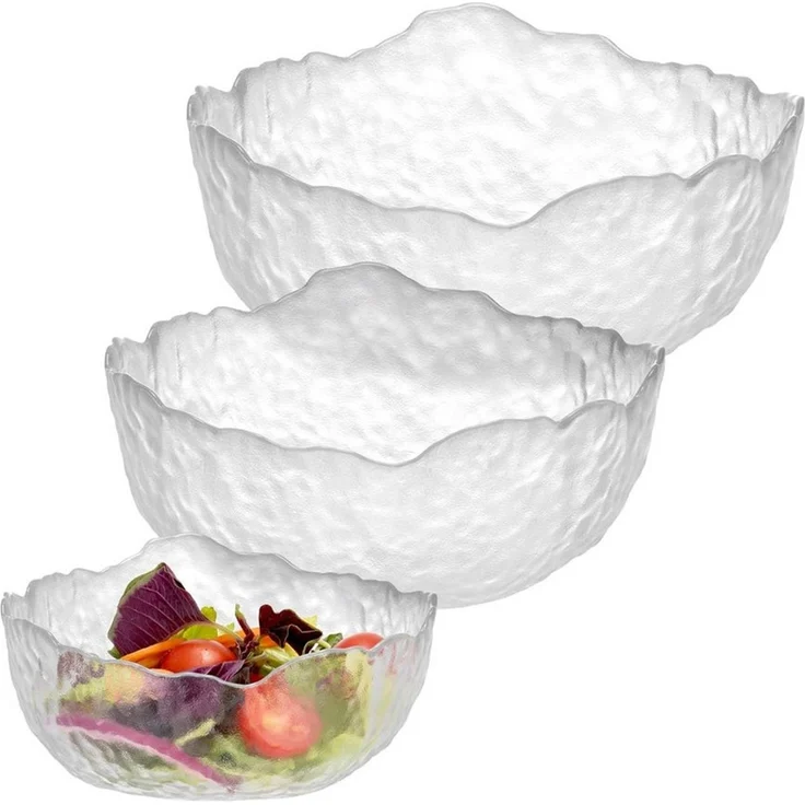 FANNOU Schale Schalen-Set, (3-tlg), Glasschüssel 3er Set, Obstschale, Spülmaschinengeeignet – Bild 1