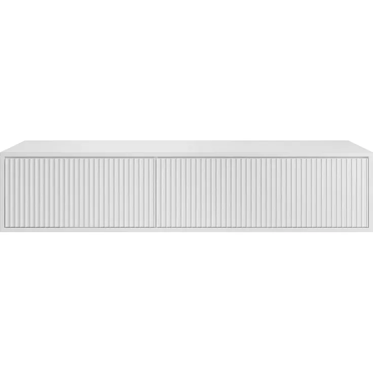 Vente-unique - ARNEGA Waschbeckenmöbel Holz, Platte Weiß - B 47 cm x H 32 cm x L 150 cm – Bild 2