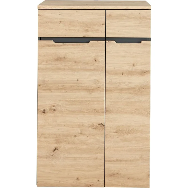 Kommode Melanie / Memphis, Holzwerkstoff, Holzfarben, 75 x 122 x 38 cm