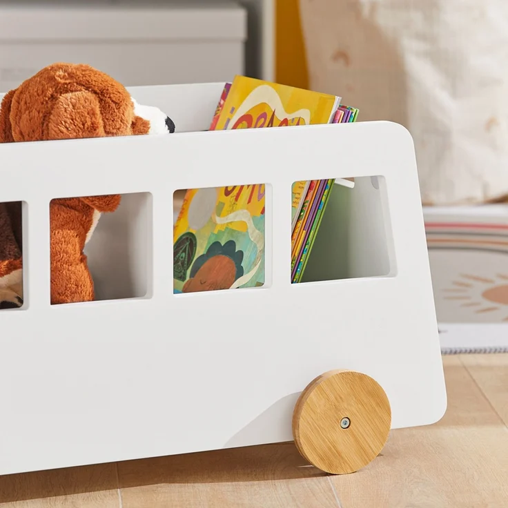 SoBuy KMB41-W Spielzeugkiste, MDF, Lackiert, Weiß, 68 x 24 x 33 cm – Bild 8