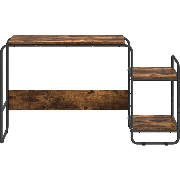 vidaXL Schreibtisch mit Stauraum Räuchereiche 131,5 x 50 x 75,5 cm 8008052 – Bild 3