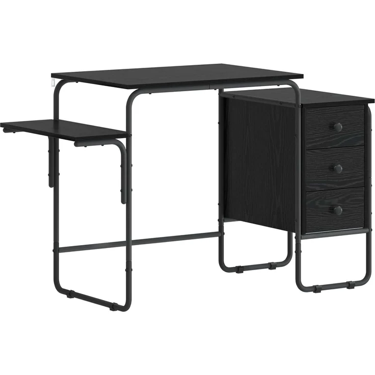 vidaXL Schreibtisch mit Stauraum Schwarz Eichen-Optik 120 x 50 x 75 cm 8007996 – Bild 2