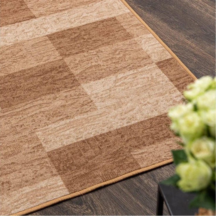 Mazovia Läufer Läufer Teppichläufer Brücke - Vorzimmer Küche - Beige, 67 x 100 cm, Kurzflor, Rutschfest, Meterware, Verschiedene Größen – Bild 2