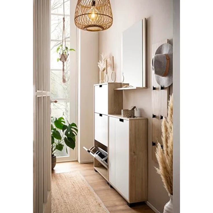 MID.YOU Wandspiegel Eiche, rechteckig aus Holzwerkstoff, 59.6x71.1x12.3 cm – Bild 4