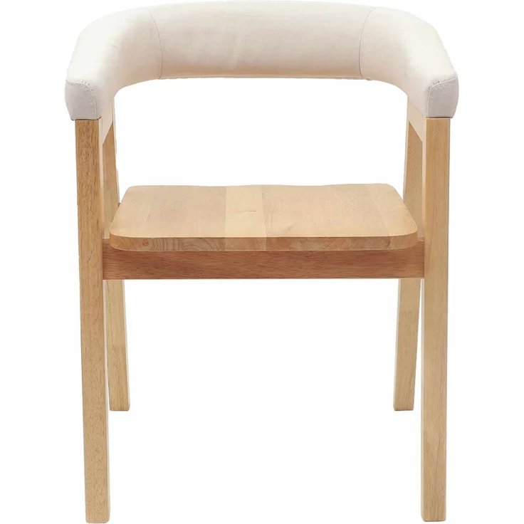 vidaXL Esszimmerstühle 2 pcs Natur 54 x 57 x 73 cm Massives Gummiholz 42020423 – Bild 4
