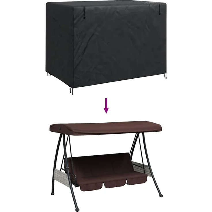 vidaXL Hollywoodschaukel-Abdeckung 220 x 150 x 150 cm 4105923 – Bild 11
