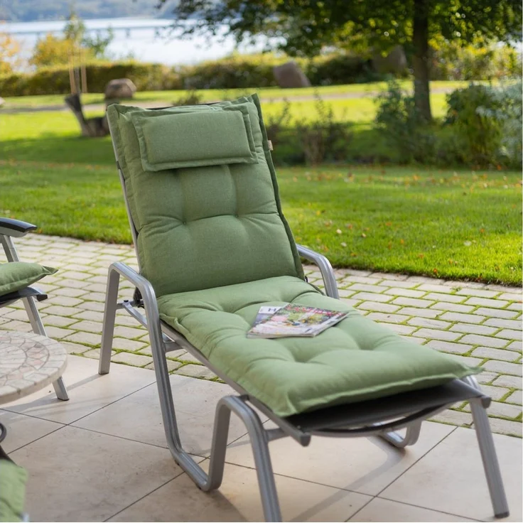 Herlag Liegenauflage Ava Polster für Gartenliege UV-Schutz 190x60x9cm, (1 St), extra dick, Kopfpolster – Bild 1