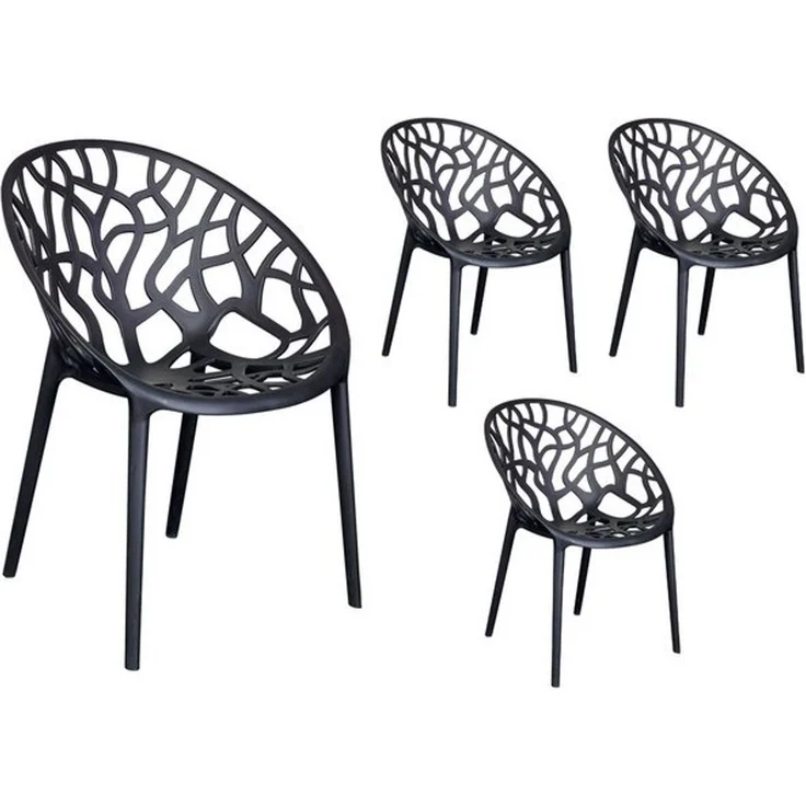 LC Garden Stapelstuhl LC Garden »Vomo« Gartenstuhl Stapelstuhl Kunststoff stapelbar (4 St) – Bild 4