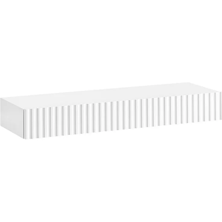 SoBuy FHK38-W Wandregal mit schublade, MDF, Lackiert, Weiß, 60 x 10 x 20 cm