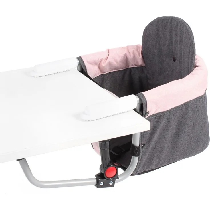 CHIC4BABY Tischsitz Relax, Melange Rosa, platzsparend zusammenfaltbar