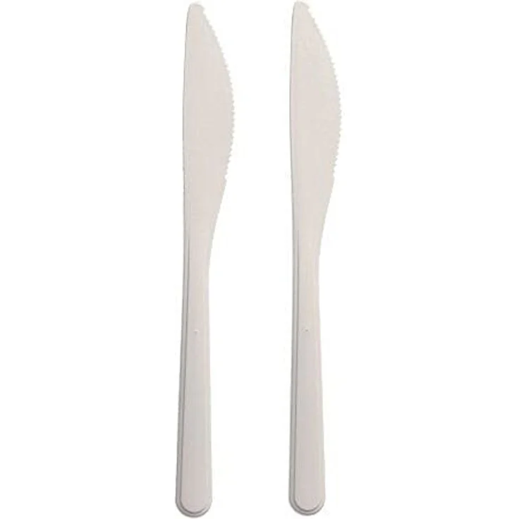50 "Circulware" Mehrweg-Messer PP-MF 18,5 cm weiss extra stabil – Bild 1